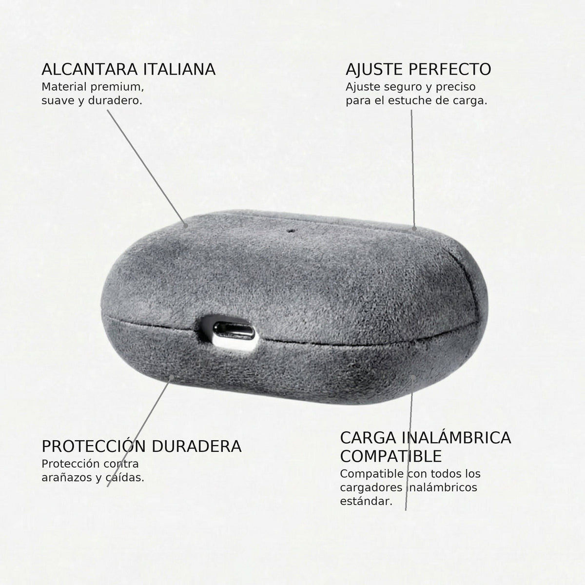 Funda de Alcántara para AirPods Pro