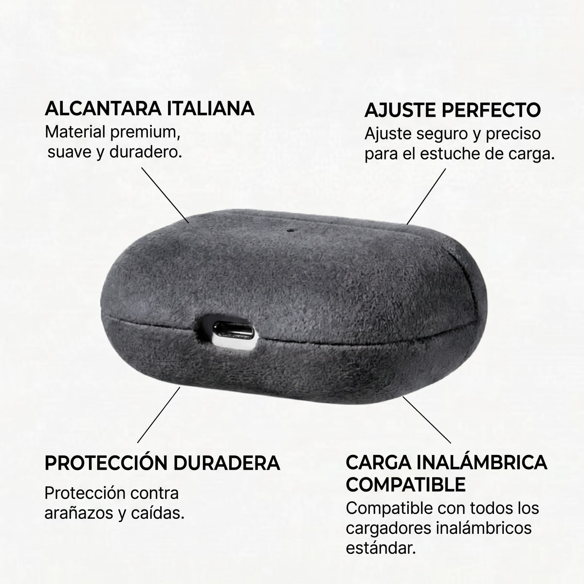 Funda de Alcántara para AirPods Pro