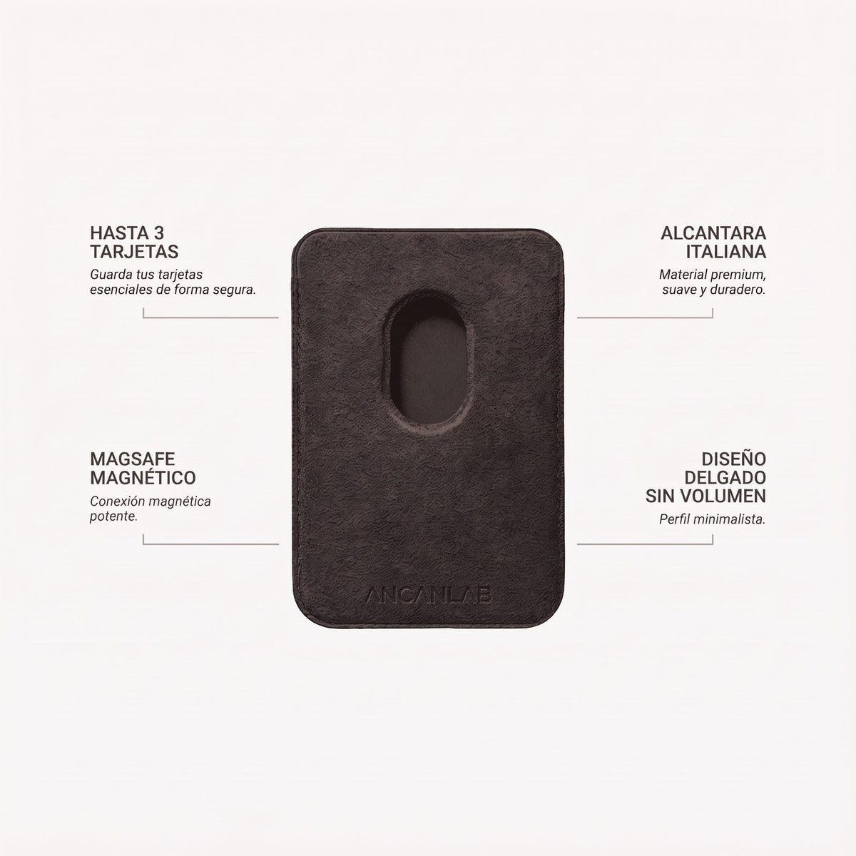 Cartera MagSafe de Alcantara