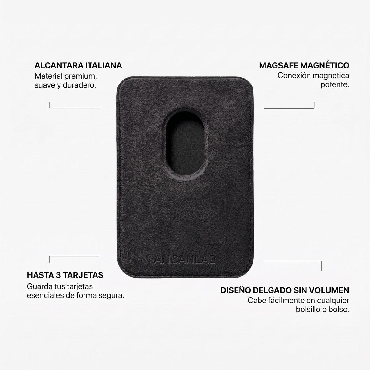 Cartera MagSafe de Alcantara